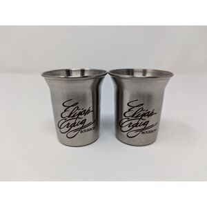 Elijah Craig Bourbon Stainless Steel Shot Glasses Set Of 2 Kentucky‎ Distillery